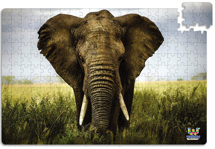 Webby The Wild Elephant Wooden Jigsaw Puzzle, 252 pieces