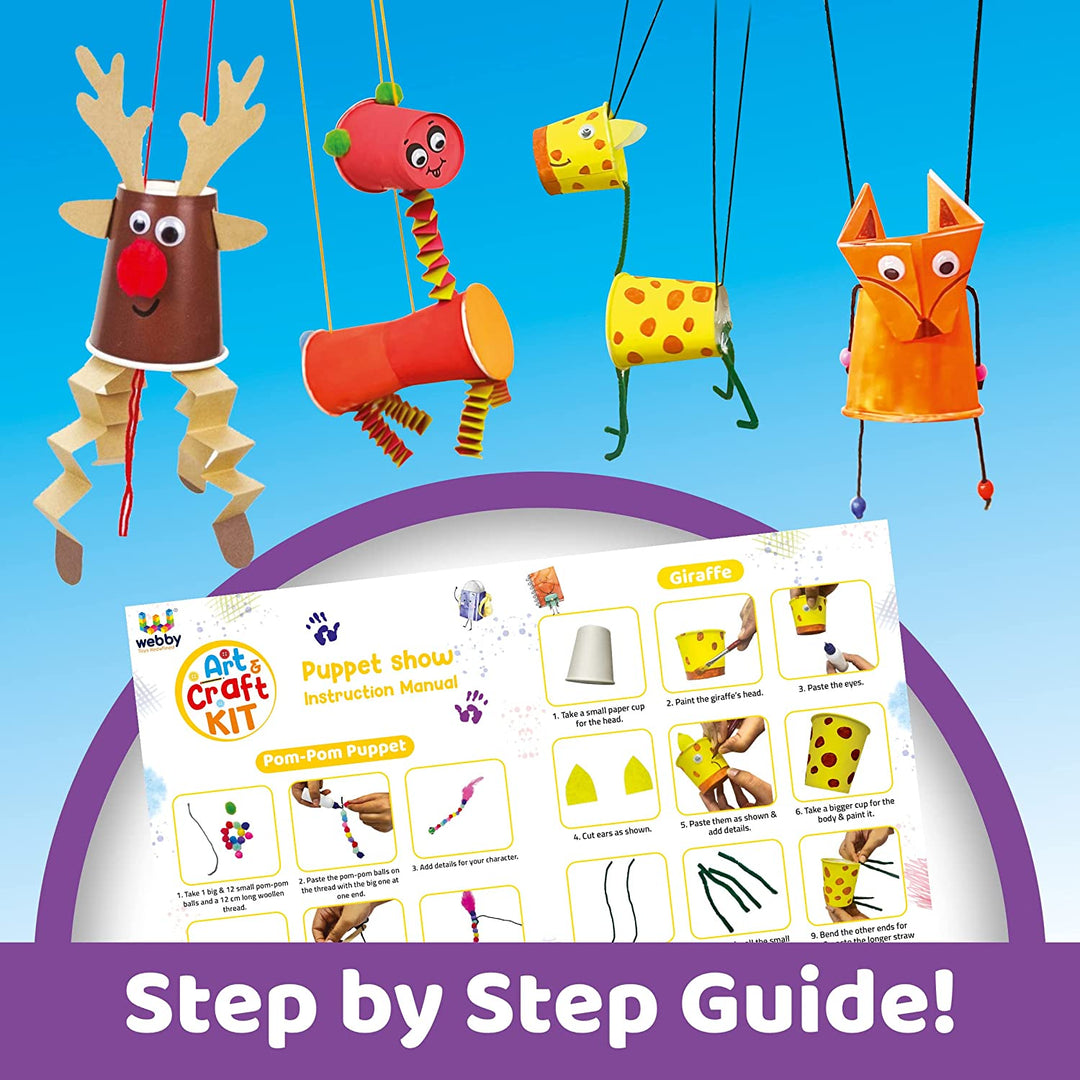 Webby DIY Art and Craft Puppet Show Activity Kit