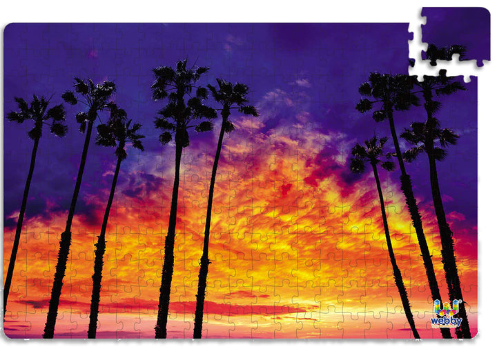 Webby Sunset at Beach Jigsaw Puzzle, 252 pieces