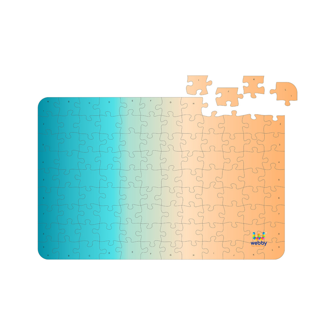 Webby Gradient Teal-Brown Wooden Jigsaw Puzzle, 108 Pieces