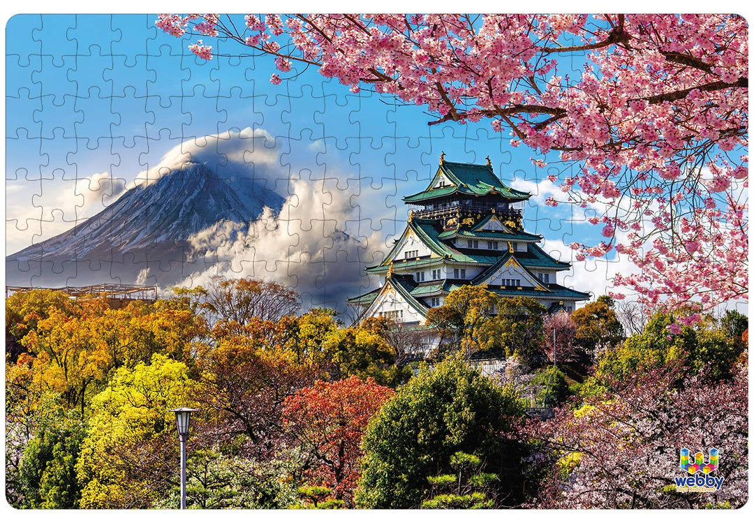Webby Osaka Castle with Mount Fuji Jigsaw Puzzle, 252 pieces