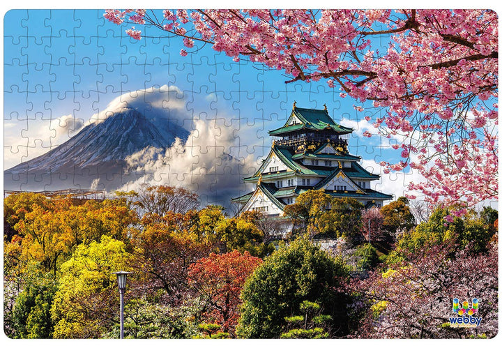 Webby Osaka Castle with Mount Fuji Jigsaw Puzzle, 252 pieces