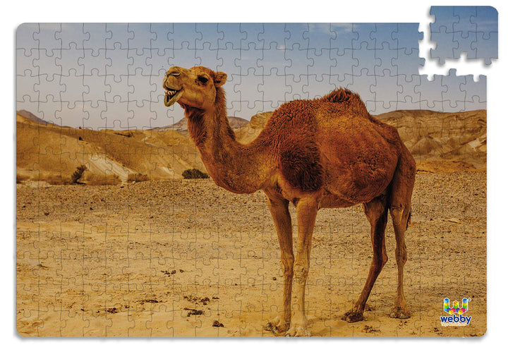 Webby Camel in the Desert Wooden Jigsaw Puzzle, 252 pieces