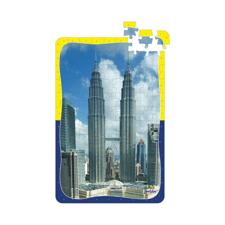 Webby Petronas Twin Towers Wooden Jigsaw Puzzle, 108 Pieces
