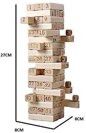 Webby Kid's and for Adult s Wooden Building Blocks Educational Game