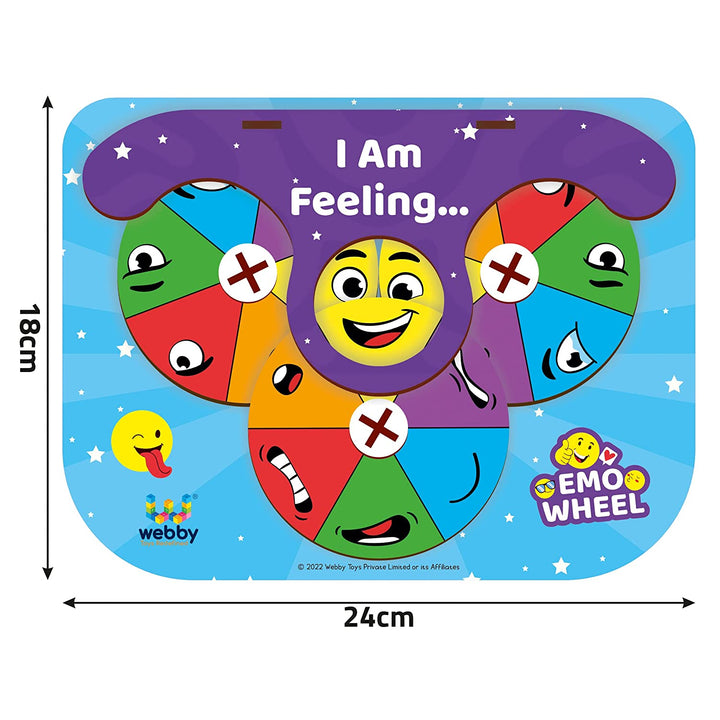 Webby Wooden Emotion Wheel toy for kids