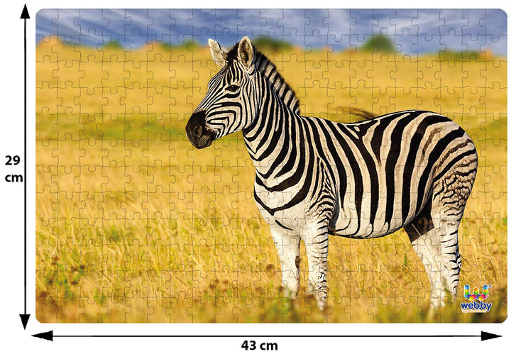 Webby Zebra in the Grasslands Jigsaw Puzzle, 252 pieces