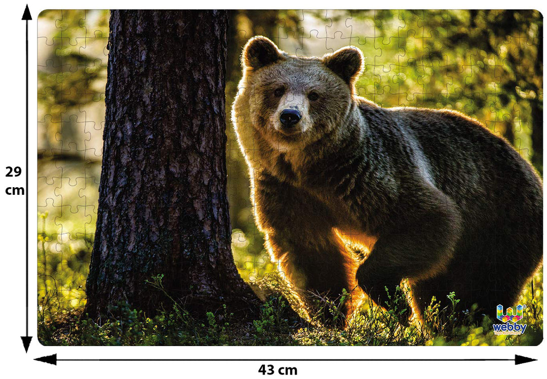 Webby Wild Brown Bear Jigsaw Puzzle, 252 pieces