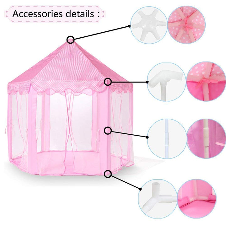 Webby Kids Indoor and Outdoor Castle Play Tent House (Pink)
