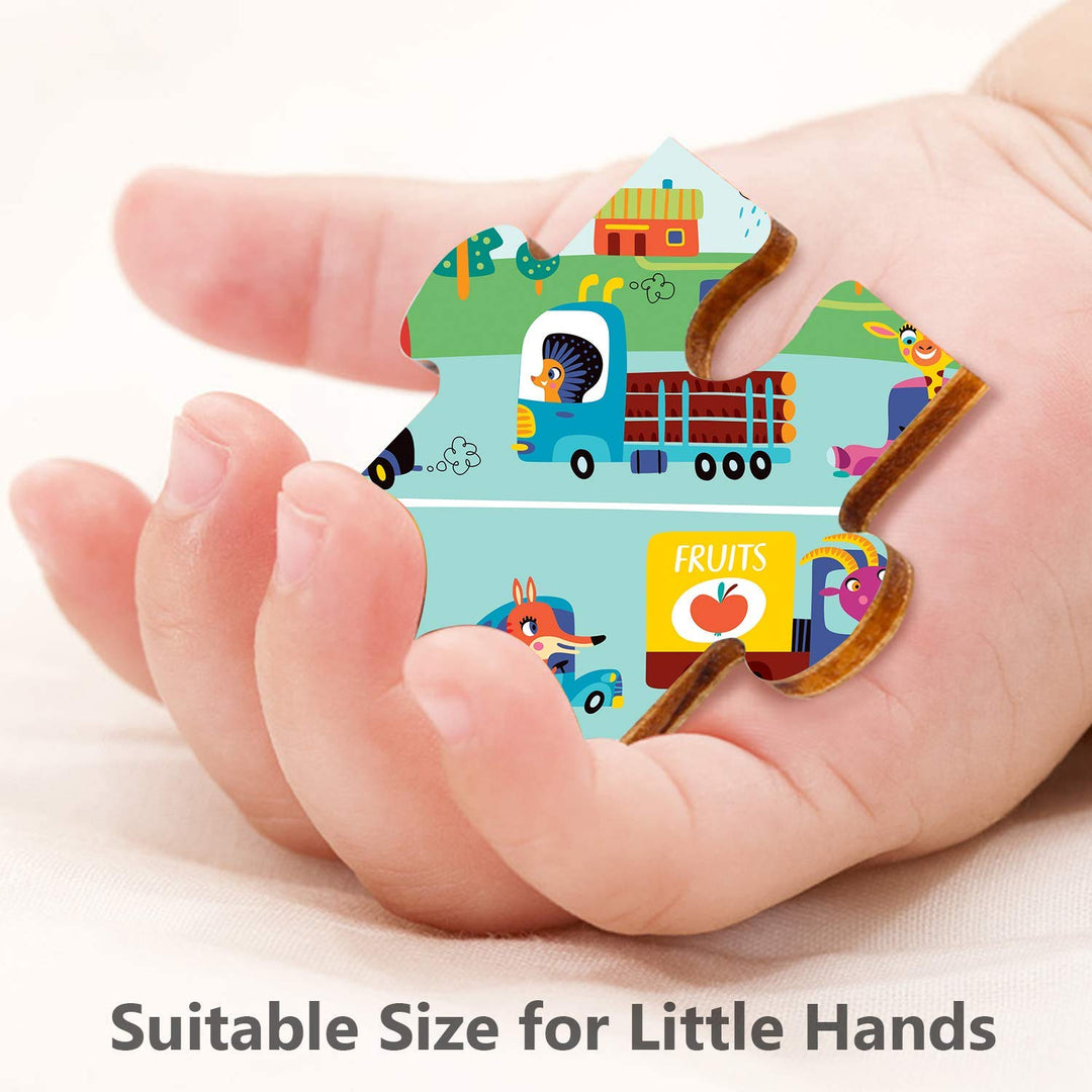 Webby Kiddy Highway Wooden Floor Puzzle, 40 Pcs
