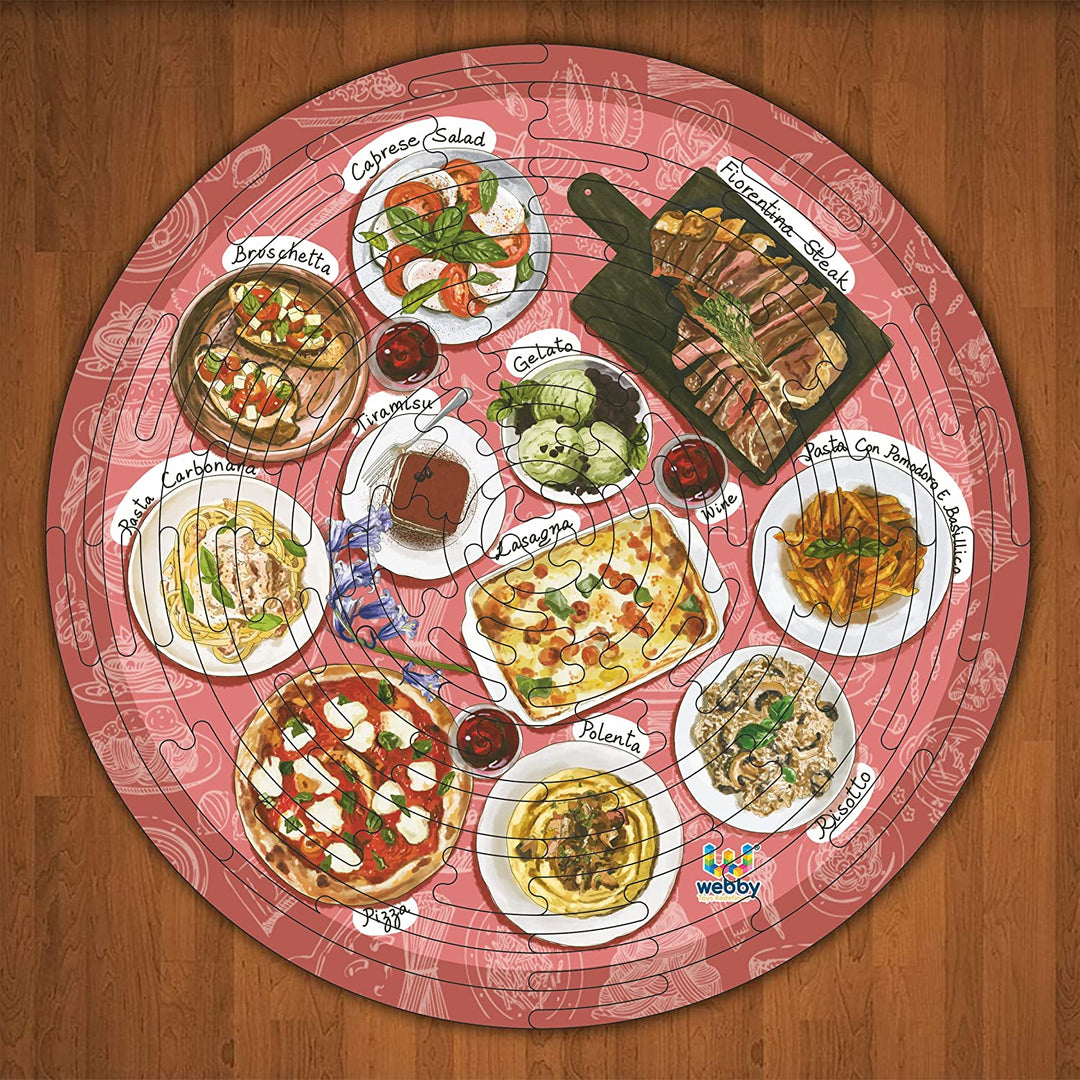 Webby Noozles Food Wooden Puzzle, 70 Pcs
