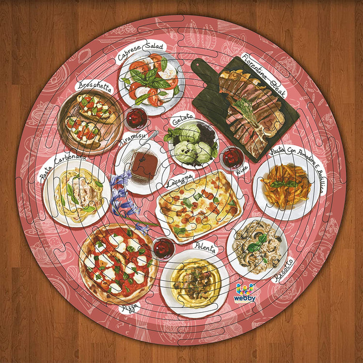 Webby Noozles Food Wooden Puzzle, 70 Pcs