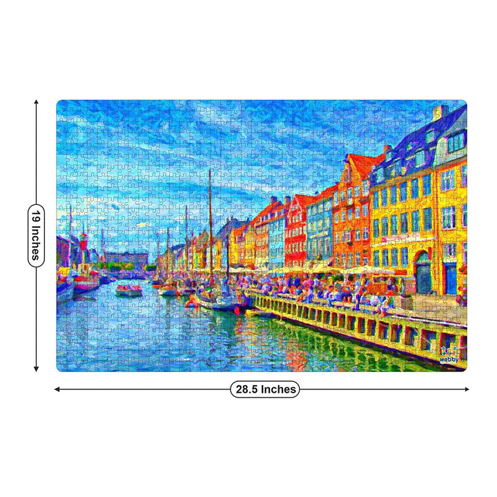 Webby Nyhavn, Denmark Wooden Jigsaw Puzzle, 1000 Pieces