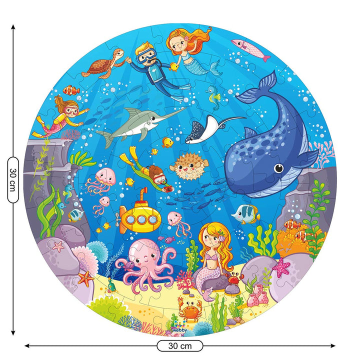 Webby Wooden Jigsaw Puzzles for Kids, 60 Pcs