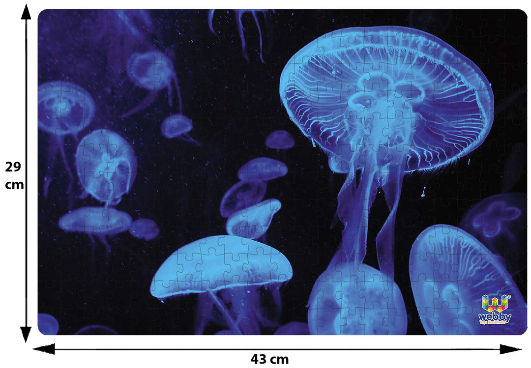 Webby Illuminated Jellyfishes Jigsaw Puzzle, 252 pieces