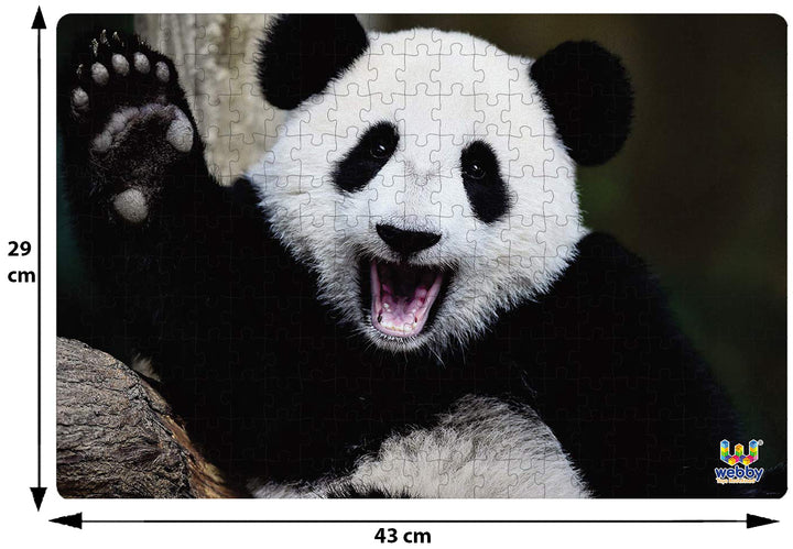 Webby Playful Happy Panda Jigsaw Puzzle, 252 pieces