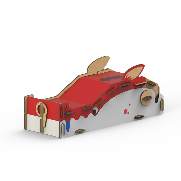 Webby DIY Animal Themed Boar Wooden Pencil Box