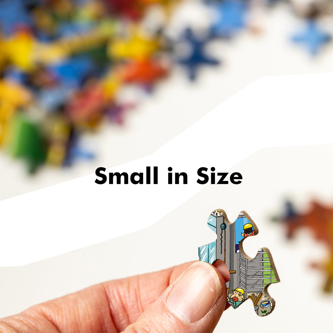 Webby Construction Site Illustration Jigsaw Puzzle, 252 pieces