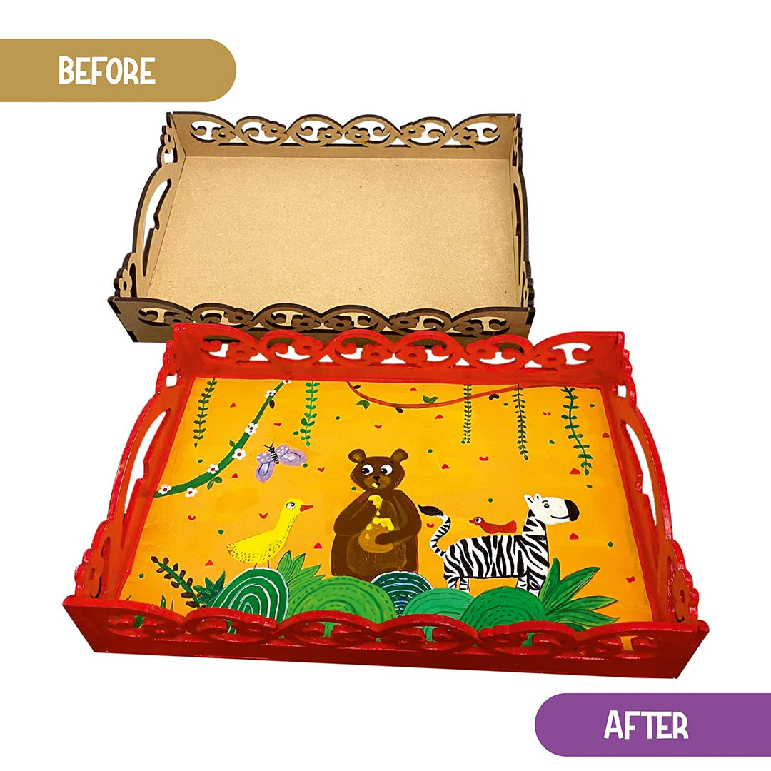 Webby Art and Craft DIY Paint Wooden Serving Tray
