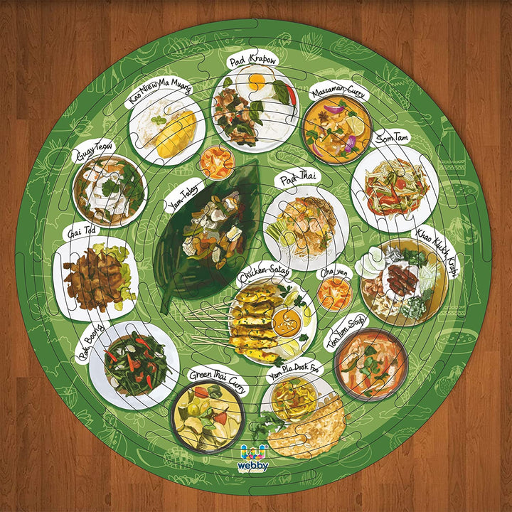 Webby Noozles Food Wooden Puzzle, 70 Pcs