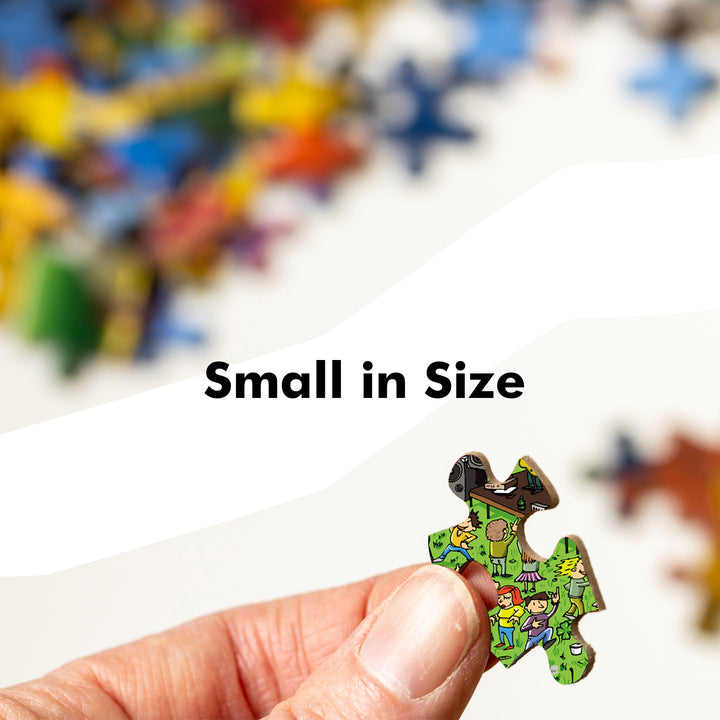 Webby Local Festival Illustration Wooden Jigsaw Puzzle, 252 pieces