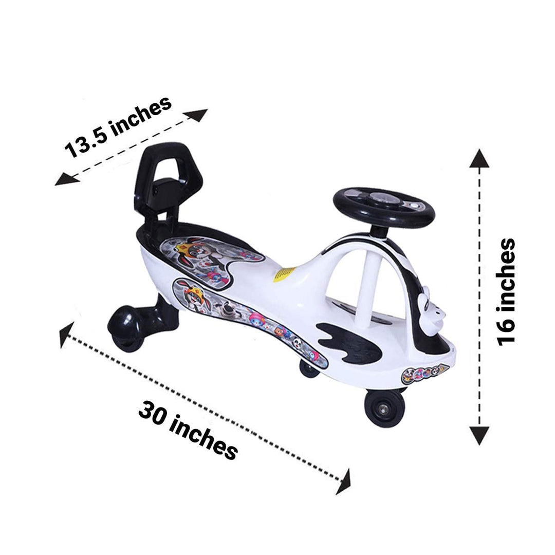 Webby Free Wheel Panda Magic Car Toy with Back Rest for Kids