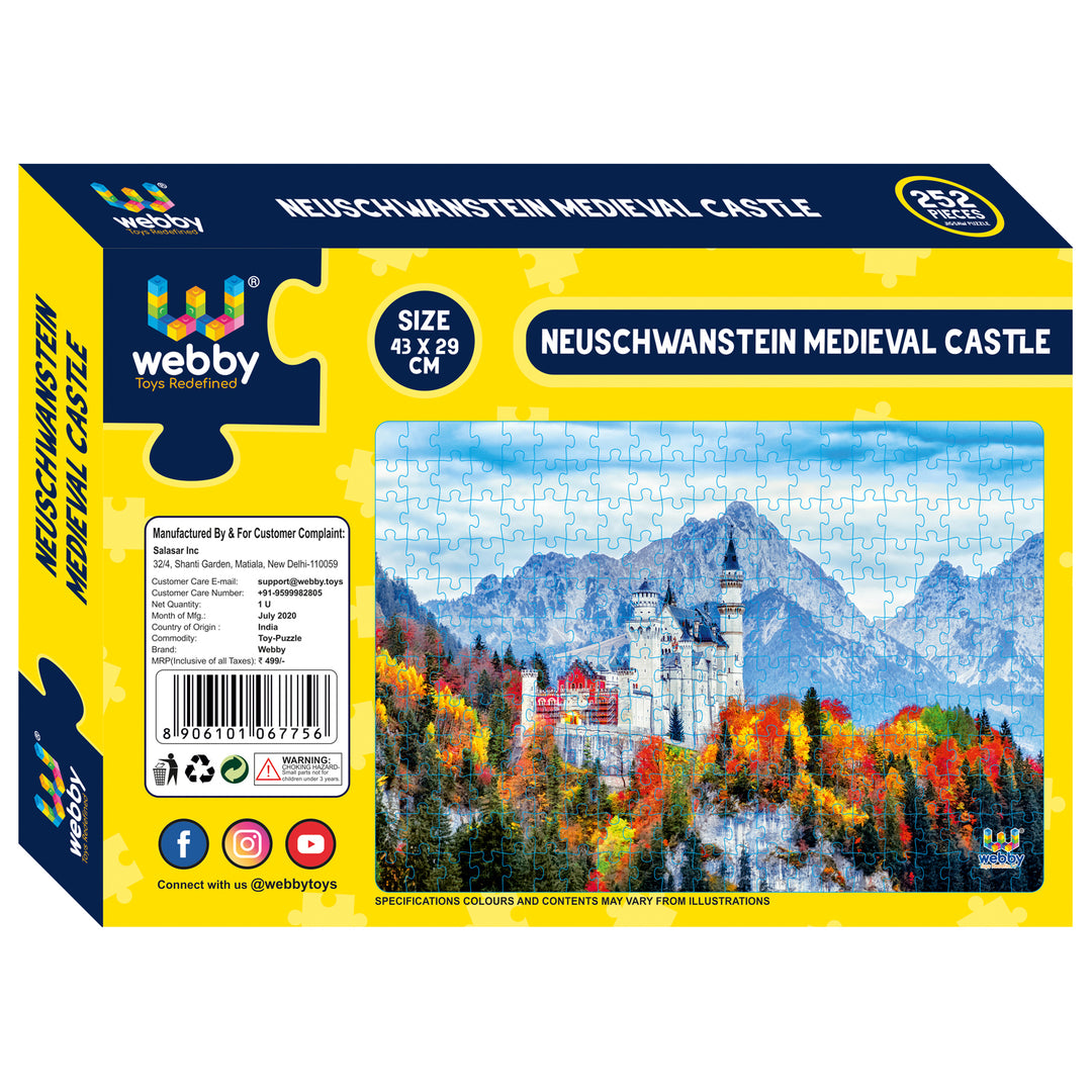 Webby Neuschwanstein Medieval Castle Jigsaw Puzzle, 252 pieces