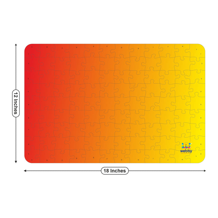 Webby Gradient Orange-Yellow Wooden Jigsaw Puzzle, 108 Pieces