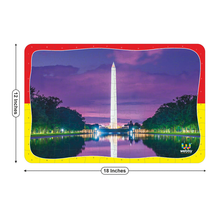 Webby Washington Monument Wooden Jigsaw Puzzle, 108 Pieces