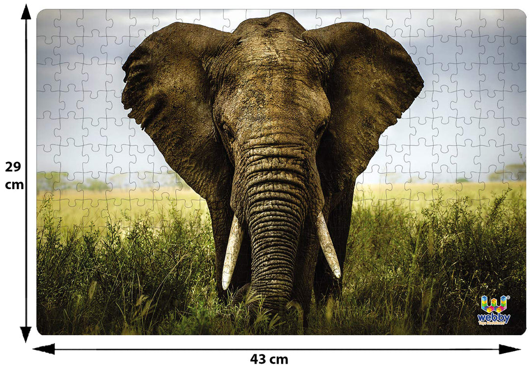 Webby The Wild Elephant Wooden Jigsaw Puzzle, 252 pieces