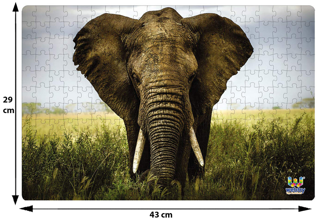 Webby The Wild Elephant Wooden Jigsaw Puzzle, 252 pieces