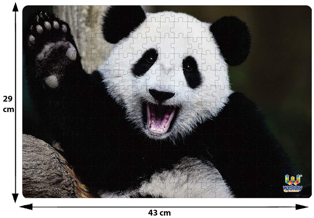 Webby Playful Happy Panda Jigsaw Puzzle, 252 pieces