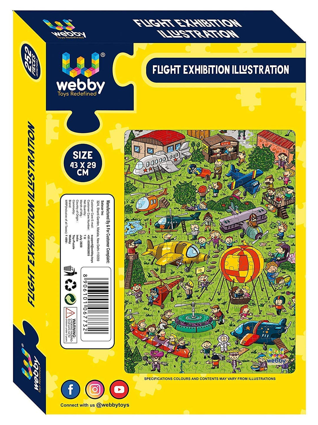 Webby Flight Exhibition Illustration Jigsaw Puzzle, 252 pieces