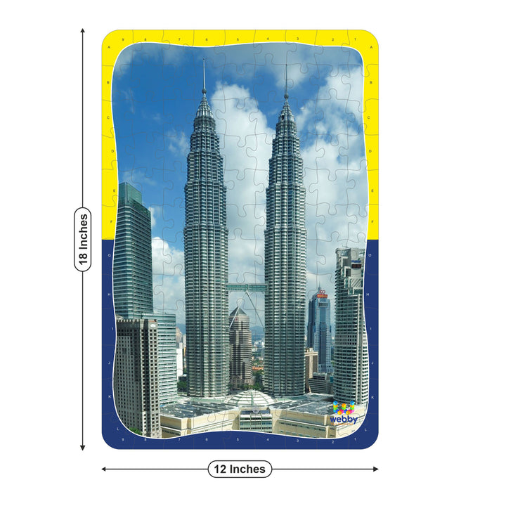Webby Petronas Twin Towers Wooden Jigsaw Puzzle, 108 Pieces