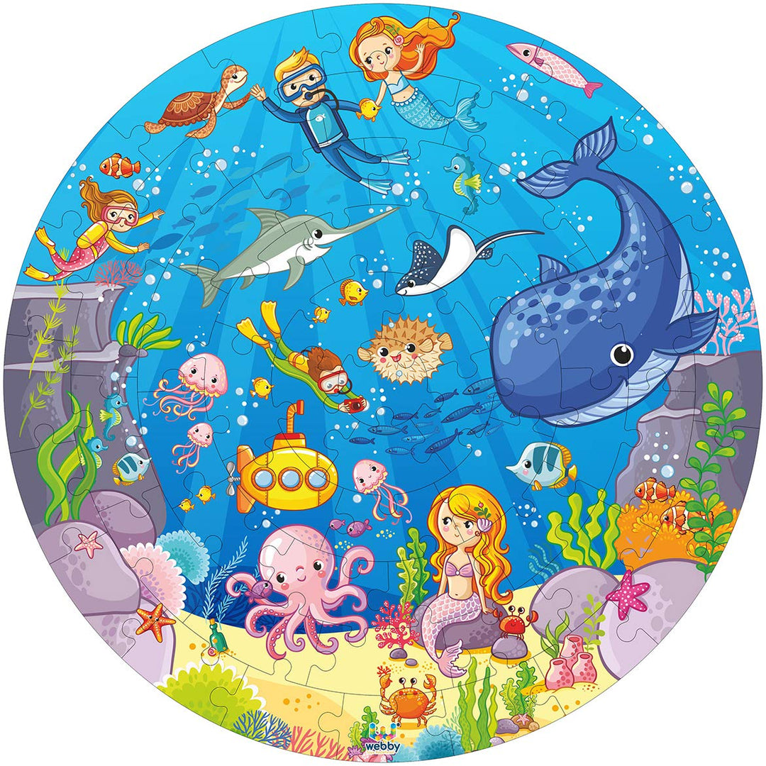 Webby Wooden Jigsaw Puzzles for Kids, 60 Pcs