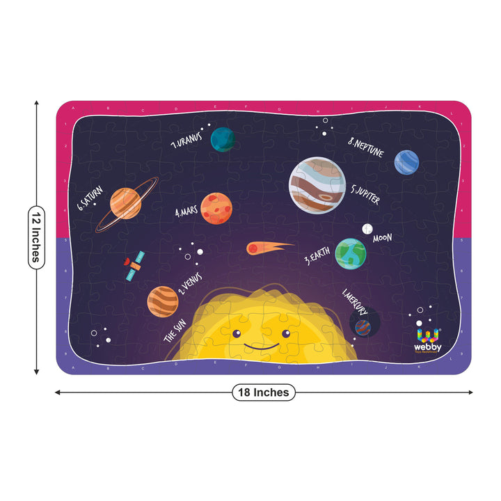Webby Solar System Wooden Jigsaw Puzzle, 108 Pieces