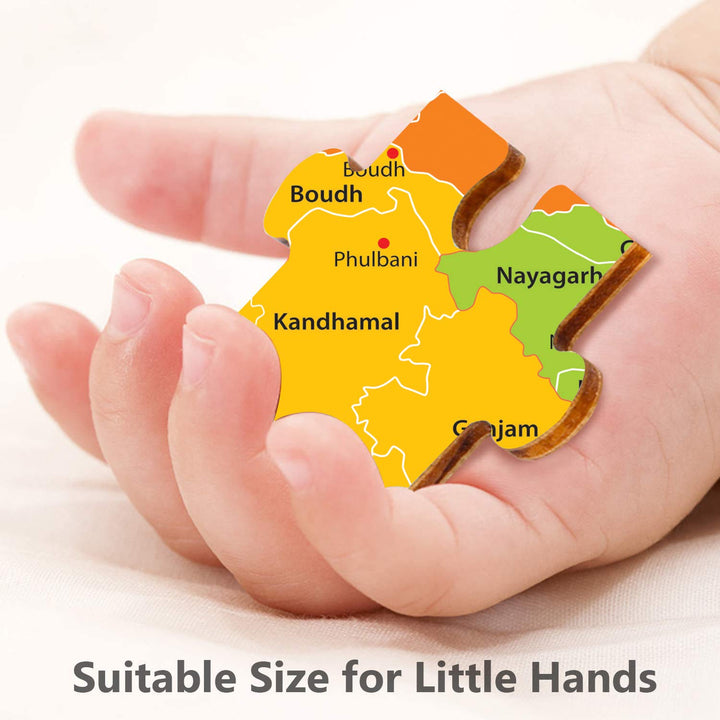Webby Odisha Map Wooden Floor Puzzle, 40 Pcs