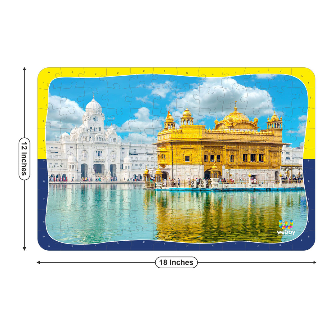 Webby Golden Temple Wooden Jigsaw Puzzle, 108 Pieces