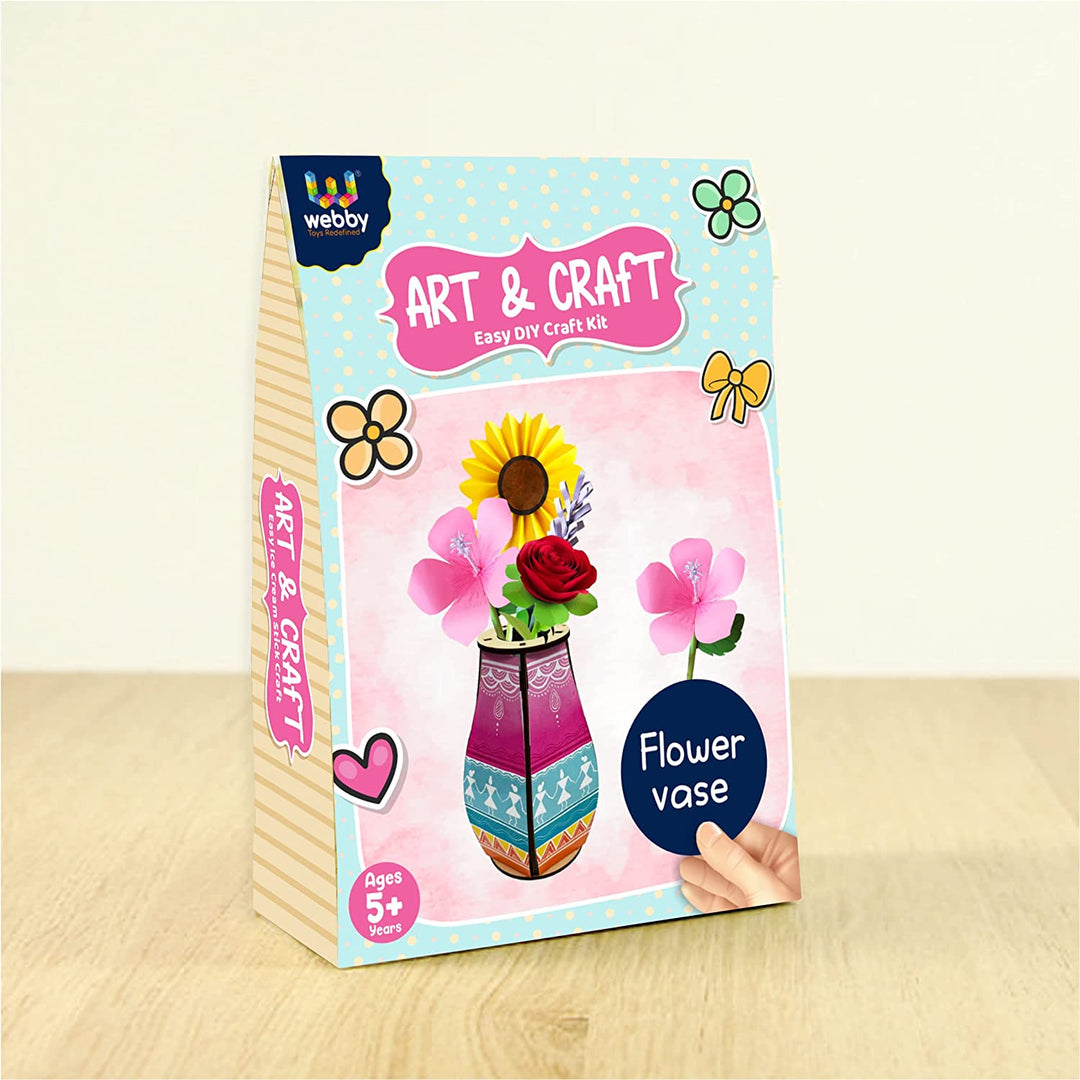 Webby DIY Art and Craft Flower Vase Activity Kit
