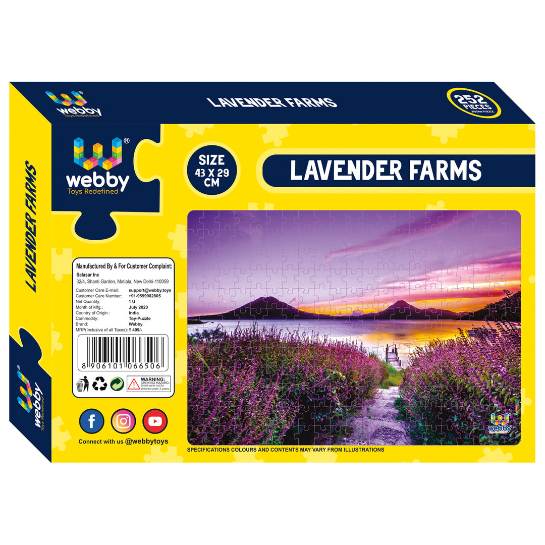 Webby Lavender Farms Jigsaw Puzzle, 252 pieces