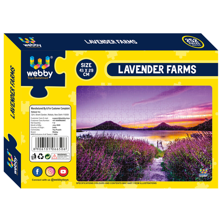 Webby Lavender Farms Jigsaw Puzzle, 252 pieces