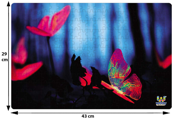Webby Glowing Insects in the Forest Wooden Jigsaw Puzzle, 252 pieces