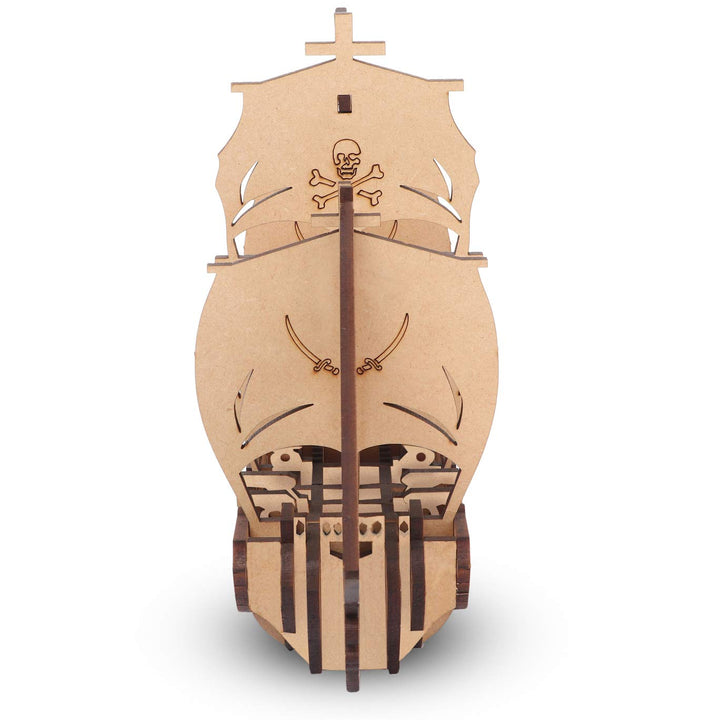 Webby 3D Wooden Pirate Ship Puzzle - 15 Pieces