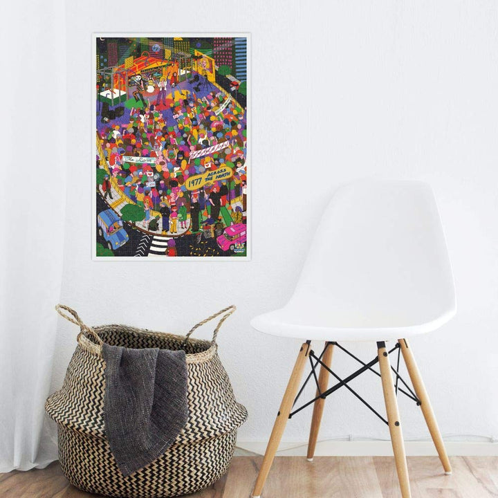 Webby Rock Concert Illustration Wooden Jigsaw Puzzle, 1000 Pieces