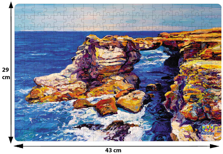 Webby Sea Rocks Painting Jigsaw Wooden Puzzle, 252 pieces