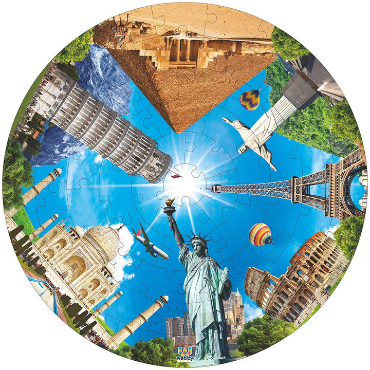Webby Wooden Jigsaw Puzzles for Kids, 60 Pcs