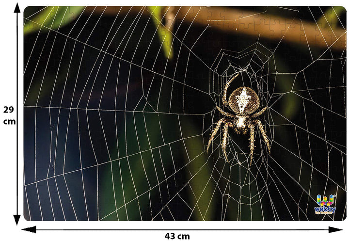 Webby The Spider on the Web Wooden Jigsaw Puzzle, 252 pieces