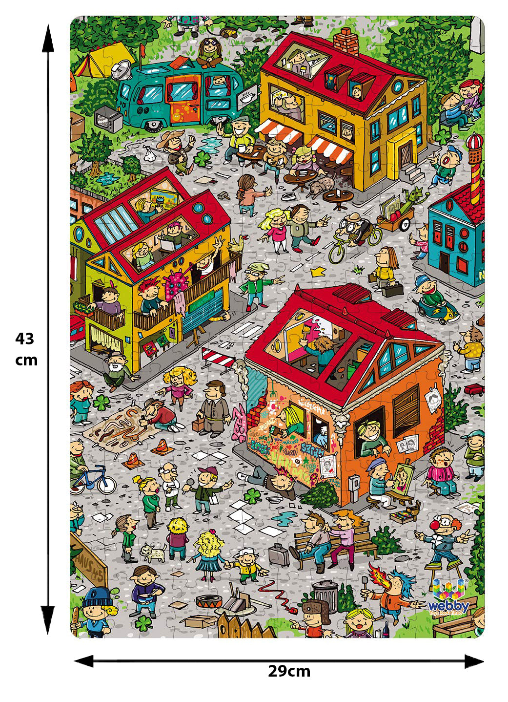 Webby City Life Illustration Jigsaw Puzzle, 252 pieces