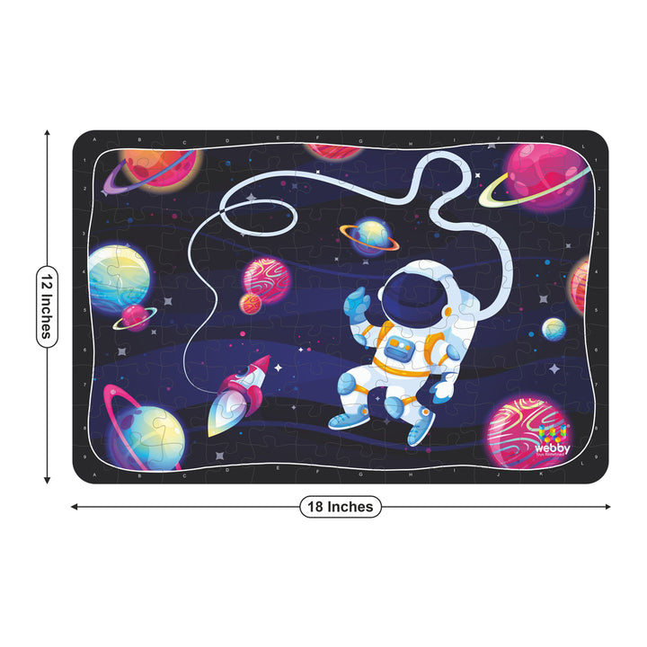Webby Astronaut in Outer Space Wooden Jigsaw Puzzle, 108 Pieces