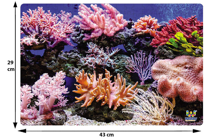 Webby Underwater Coral Wooden Jigsaw Puzzle, 252 pieces
